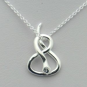 Sterling Silver Infinity Snake Necklace